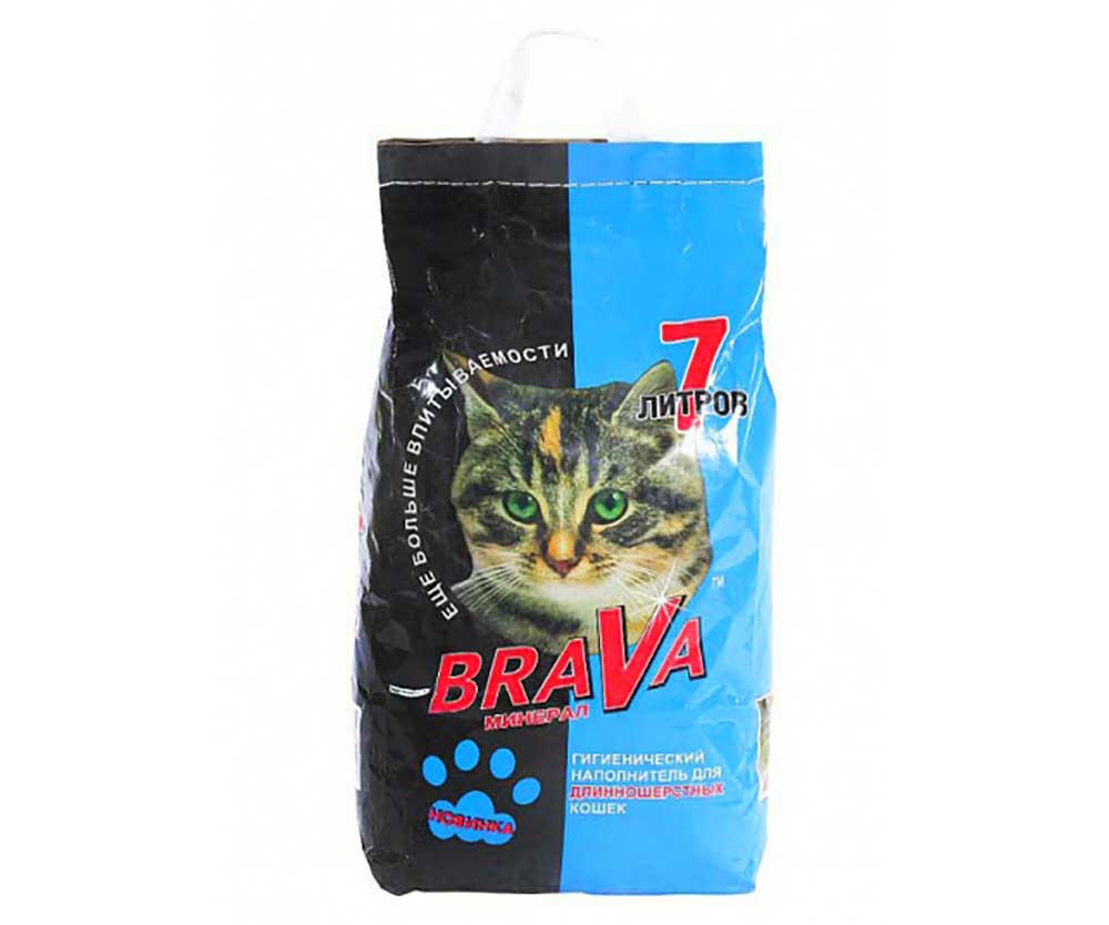 Наполнитель Для Кошачьего Туалета BRAVA (Брава) Для Длинношерстных Кошек 7л