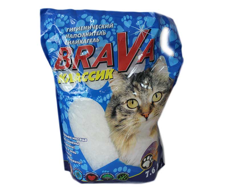 Наполнитель Для Кошачьего Туалета BRAVA (Брава) Классик Силикагель 7,6л