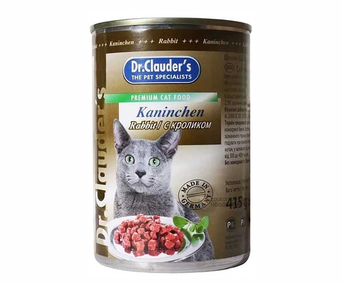 Консервы Dr.Clauder`s (Доктор Клаудер) Для Кошек Кролик Premium Cat Food Rabbit 415г