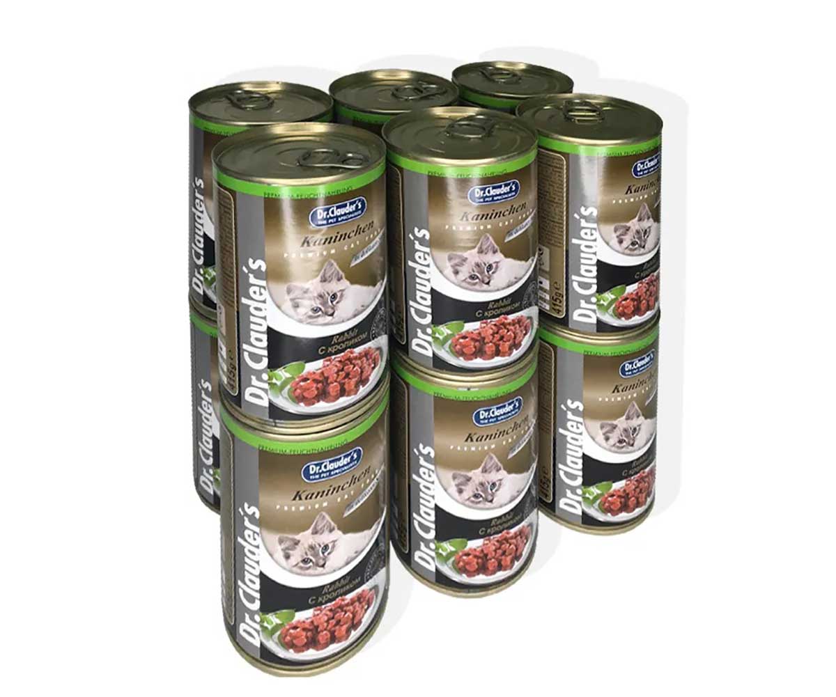Консервы Dr.Clauder`s (Доктор Клаудер) Для Кошек Кролик Premium Cat Food Rabbit 415г
