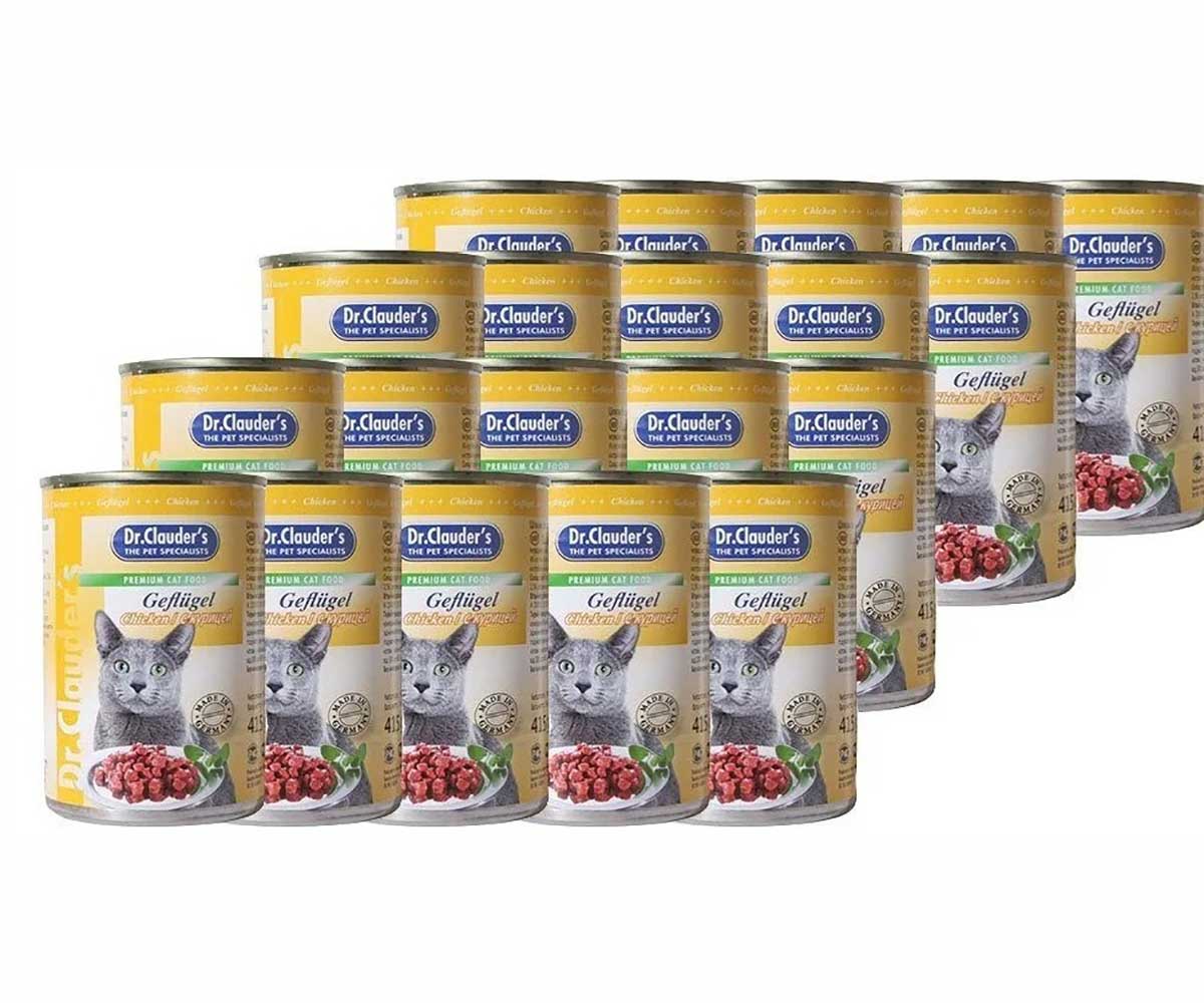 Консервы Dr.Clauder`s (Доктор Клаудер) Для Кошек Курица  Premium Cat Food Chicken 415г