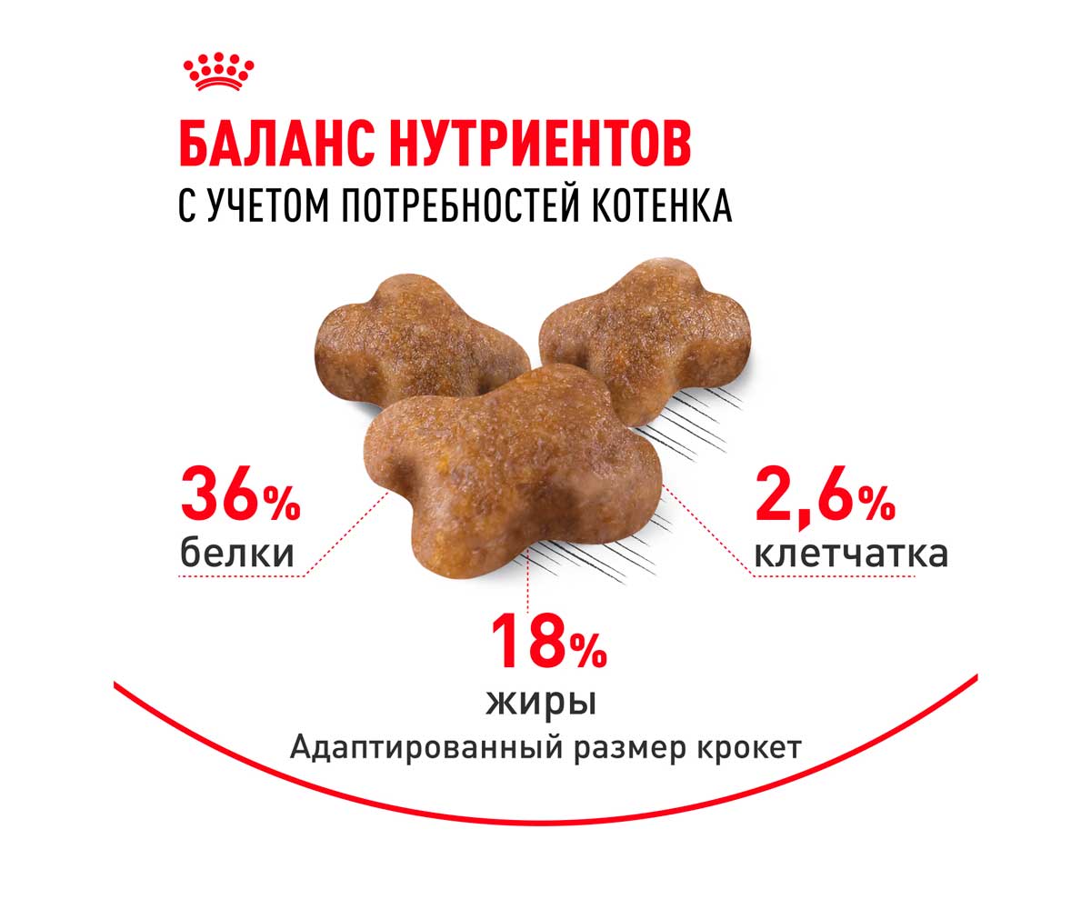 Сухой Корм Royal Canin (Роял Канин) Для Котят от 4 до 12 Месяцев Feline Health Nutrition Kitten 36 2кг