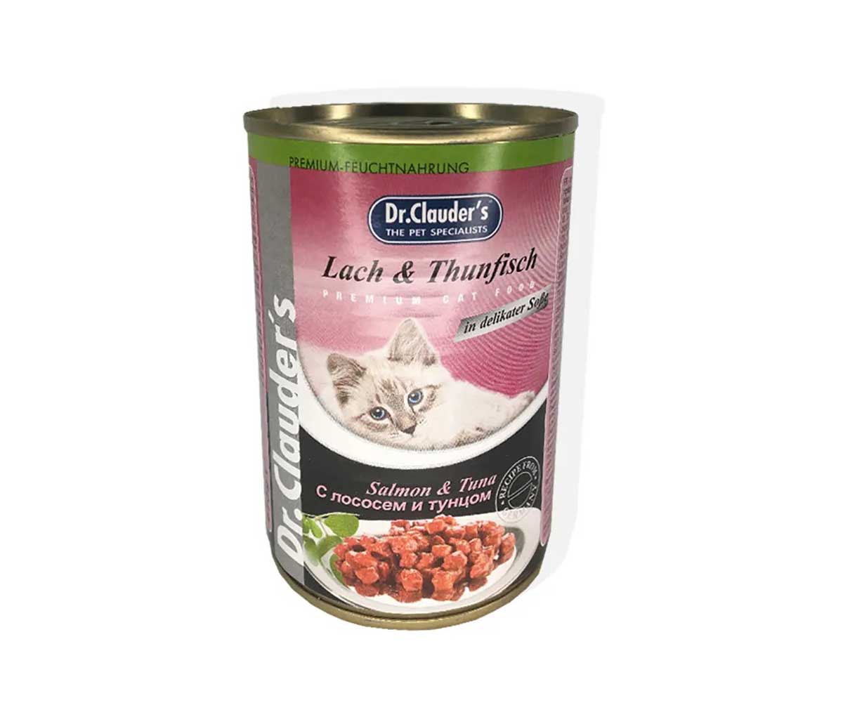 Консервы Dr.Clauder`s (Доктор Клаудер) Для Кошек Тунец и Лосось Premium Cat Food Salmon & Tuna 415г