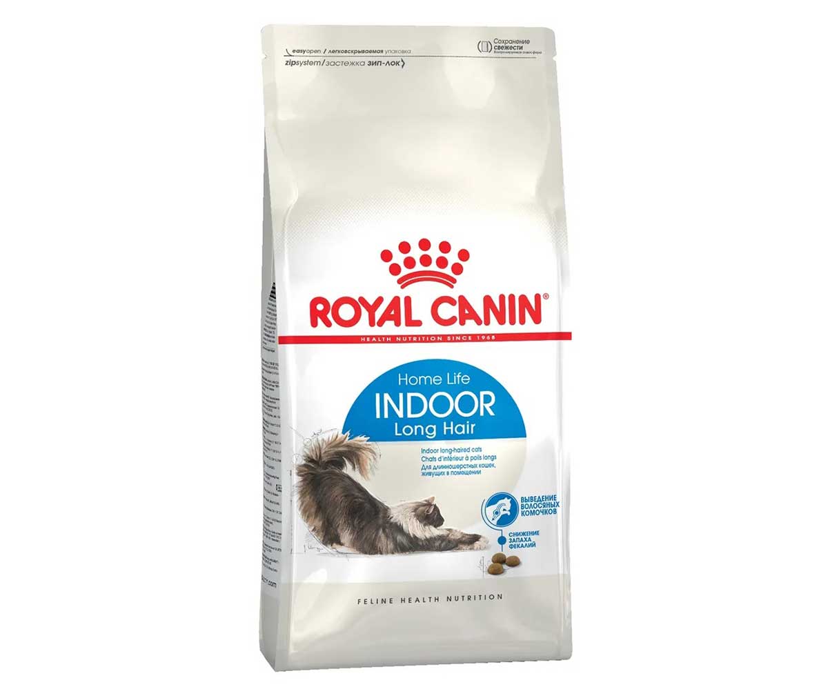 Сухой Корм Royal Canin (Роял Канин) Для Домашних Длинношерстных Кошек Feline Health Nutrition Indoor Long Hair 35 400г
