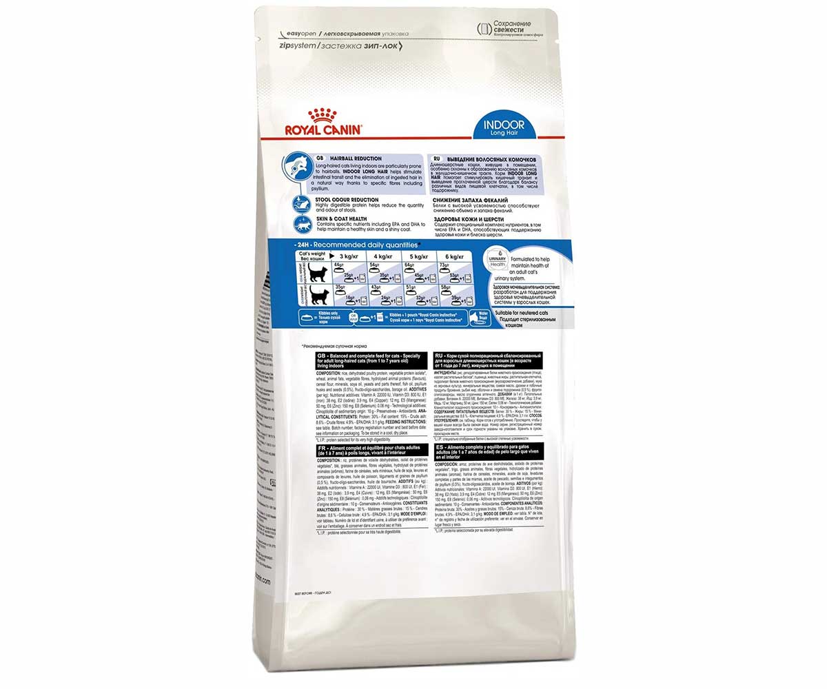 Сухой Корм Royal Canin (Роял Канин) Для Домашних Длинношерстных Кошек Feline Health Nutrition Indoor Long Hair 35 400г