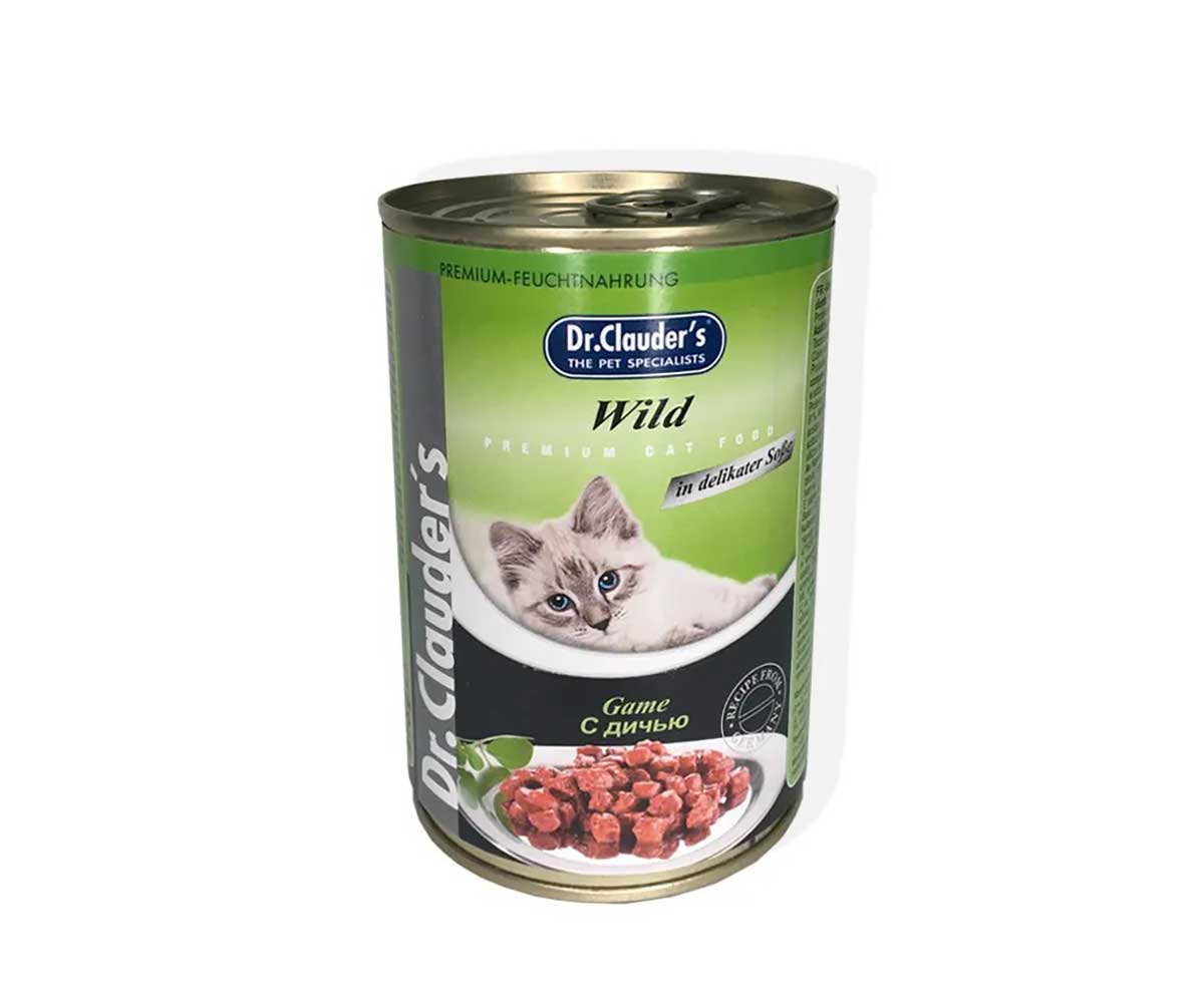 Консервы Dr.Clauder`s (Доктор Клаудер) Для Кошек Дичь Premium Cat Food Game 415г