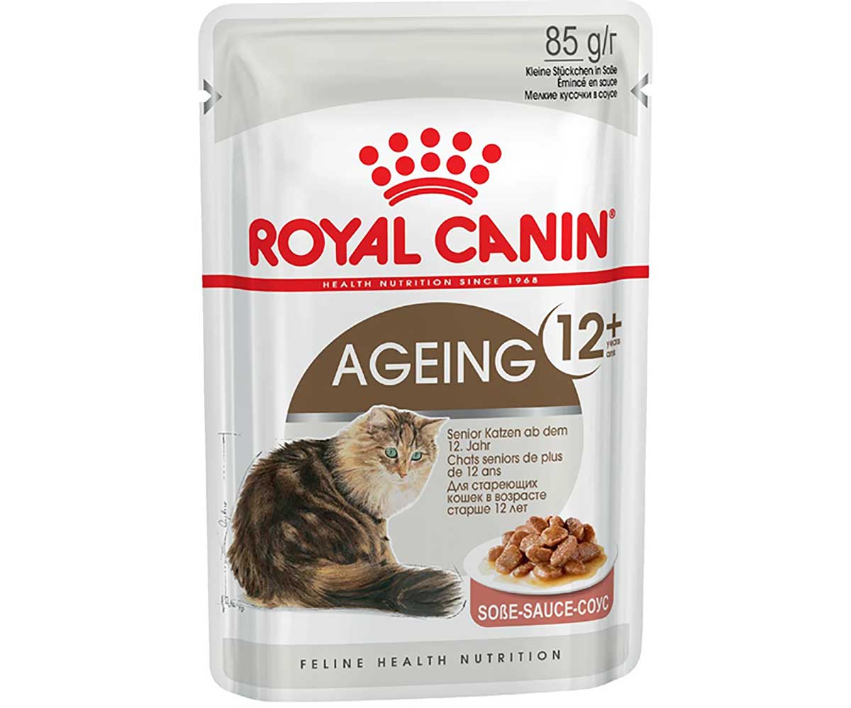 Влажный Корм Royal Canin (Роял Канин)  Для Пожилых Кошек Старше 12 Лет Аппетитные Кусочки в Соусе Feline Health Nutrition Ageing +12 Gravy 85г