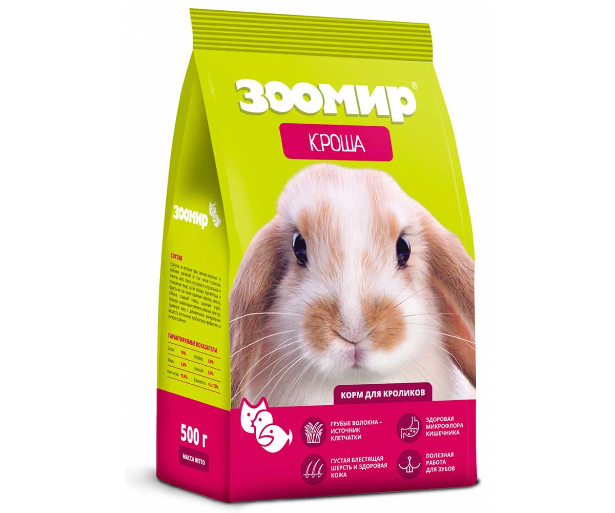 Корм Для Кроликов Кроша Зоомир 500г
