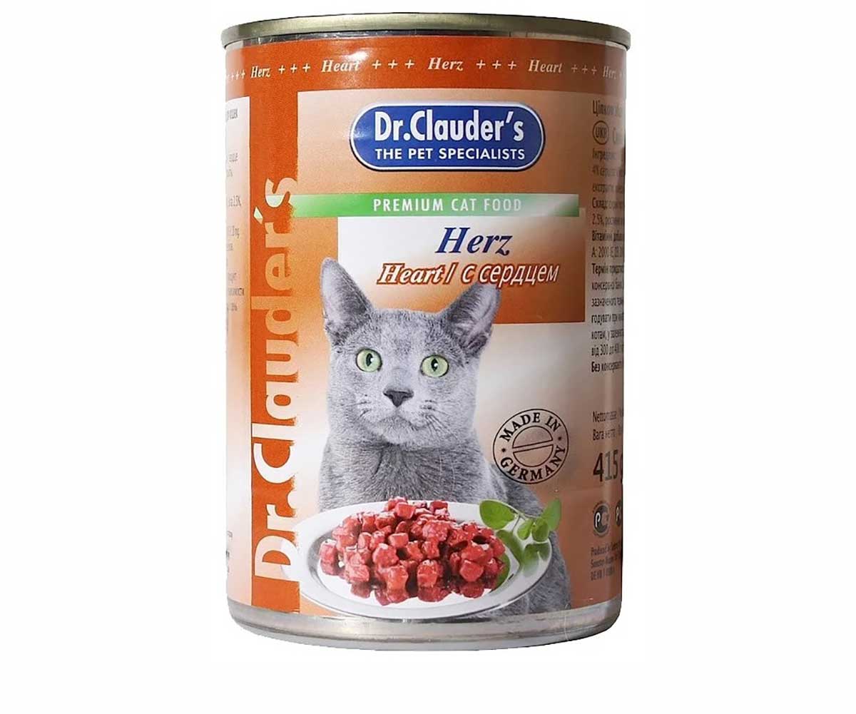 Консервы Dr.Clauder`s (Доктор Клаудер) Для Кошек Сердце Premium Cat Food Heart 415г