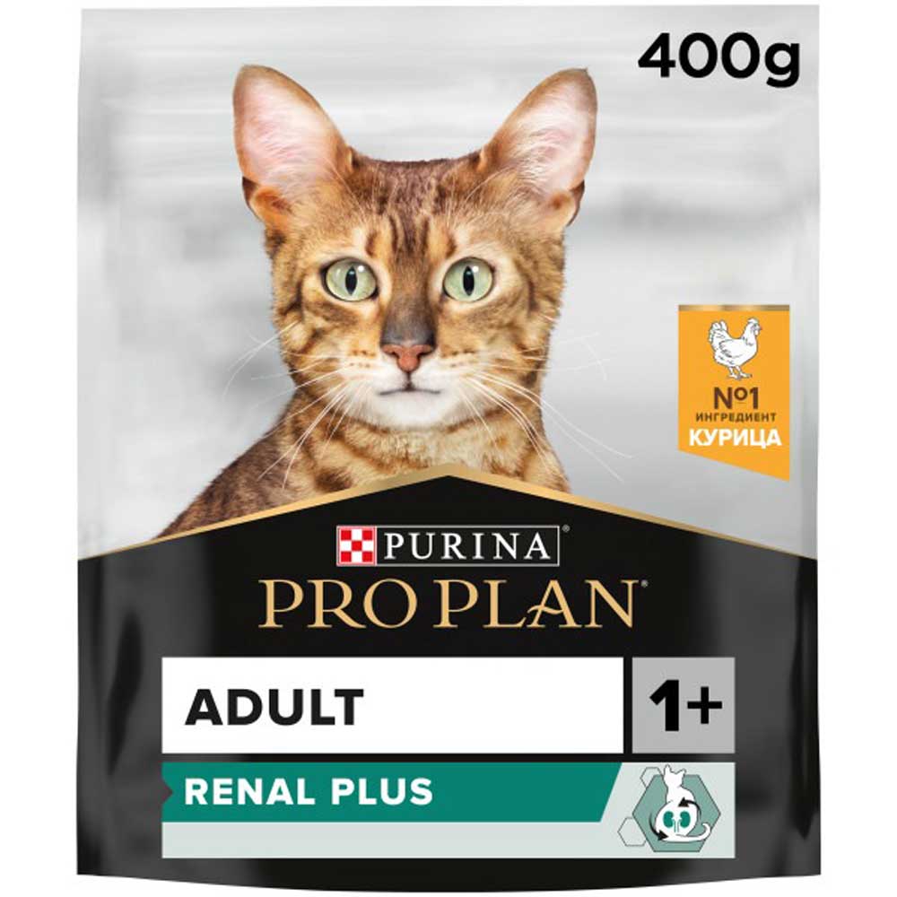 Сухой Корм Pro Plan (ПроПлан) Для Кошек Для Поддержания Здоровья Почек Курица Adult Renal Plus Chicken 400г