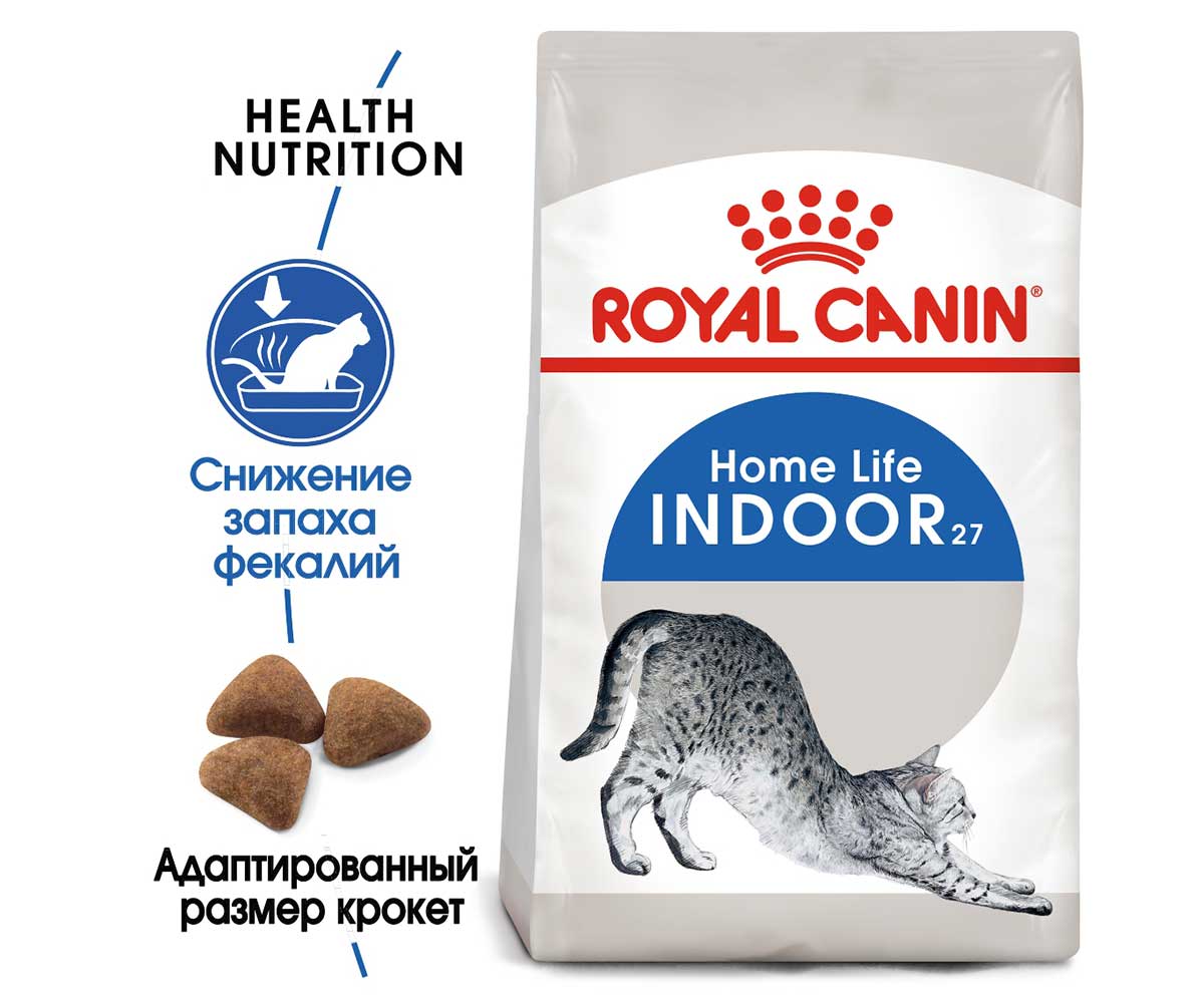 Сухой Корм Royal Canin (Роял Канин) Для Домашних Кошек Живущих в Закрытом Помещении Feline Health Nutrition Indoor 27 2кг