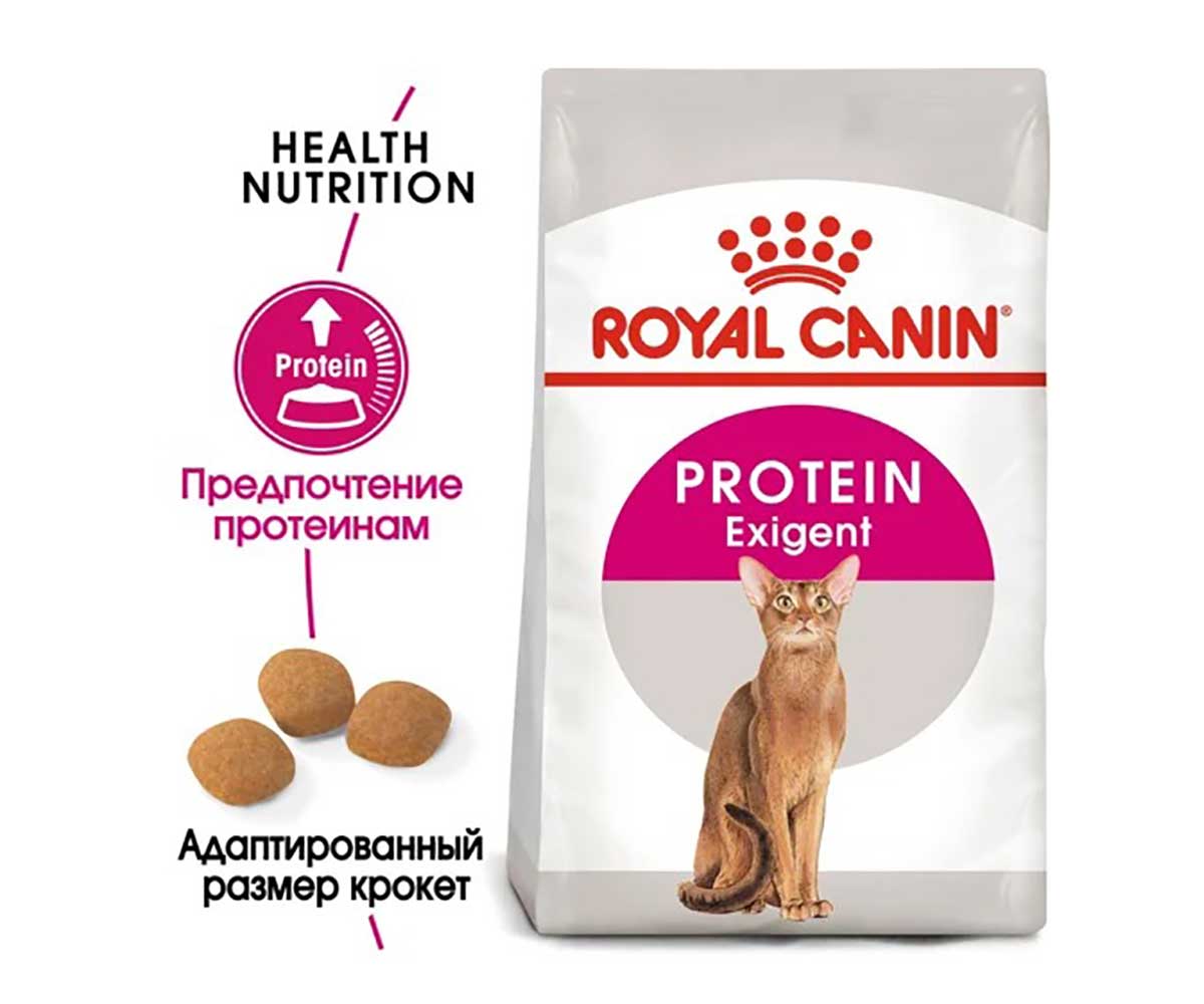 Сухой Корм Royal Canin (Роял Канин) Для Привередливых Кошек к Составу Корма Feline Health Nutrition Exigent 42 Protein Preference 400г