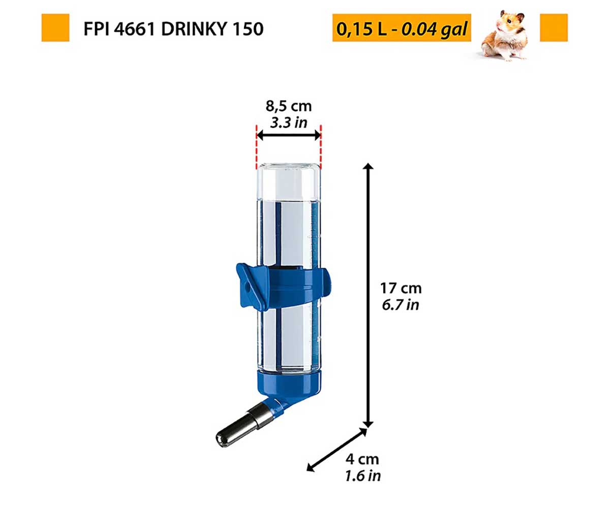 Поилка Автоматическая Для Грызунов Ferplast (Ферпласт) На Крючках Малая Drinky 7*4*17см 150мл L181