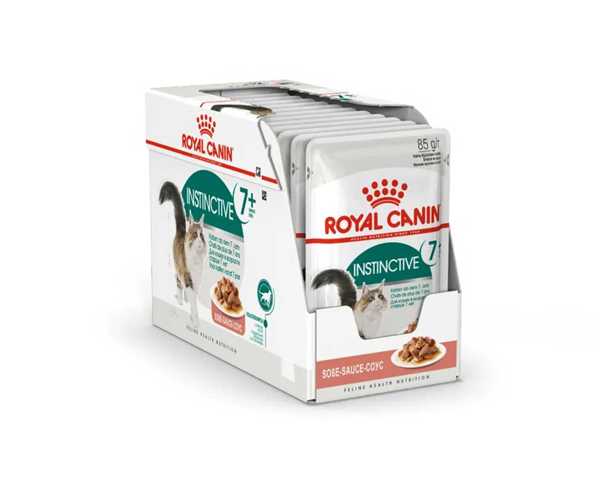 Влажный Корм Royal Canin (Роял Канин) Для Пожилых Кошек Старше 7 Лет Мясные Кусочки в Соусе Feline Health Nutrition Instinctive 7+ Gravy 85г