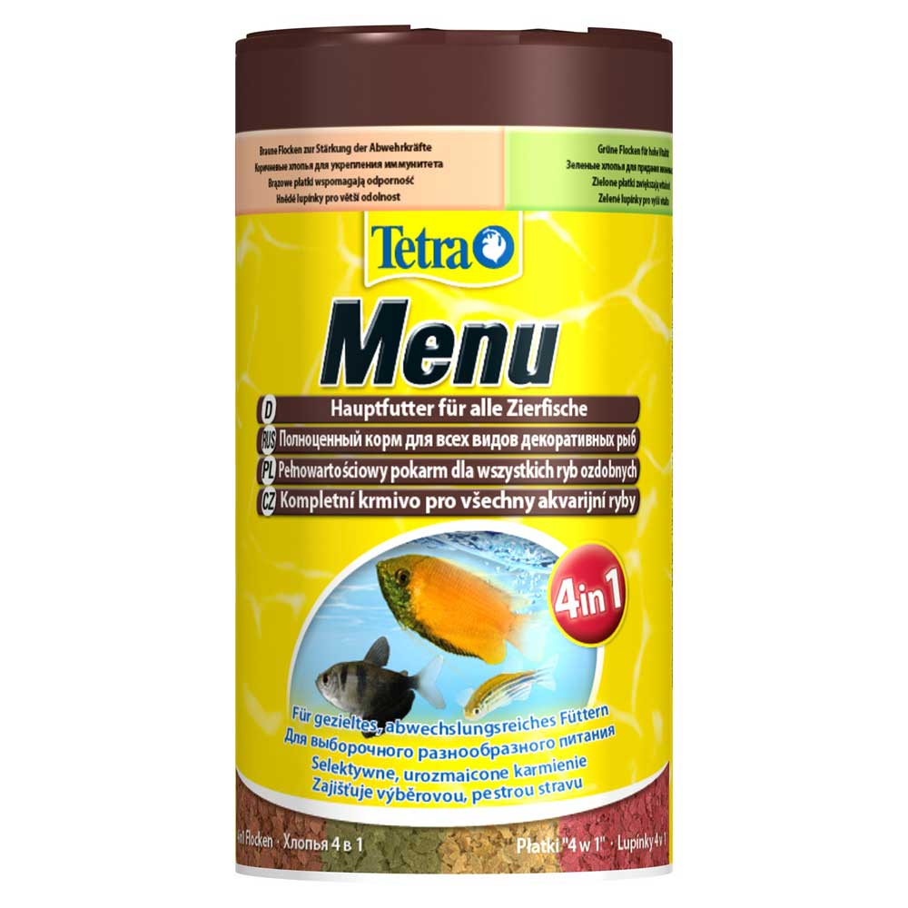 Корм Для Рыб Tetra (Тетра) Menu Мелкие Хлопья 4 Вида 250мл 64г 767393