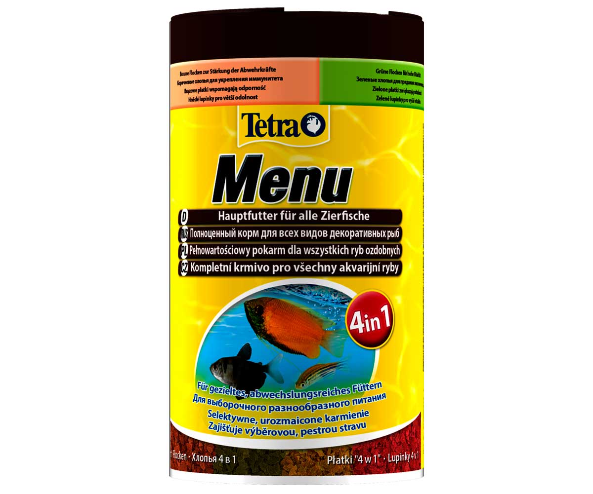 Корм Для Рыб Tetra (Тетра) Menu Мелкие Хлопья 4 Вида 250мл 64г 767393