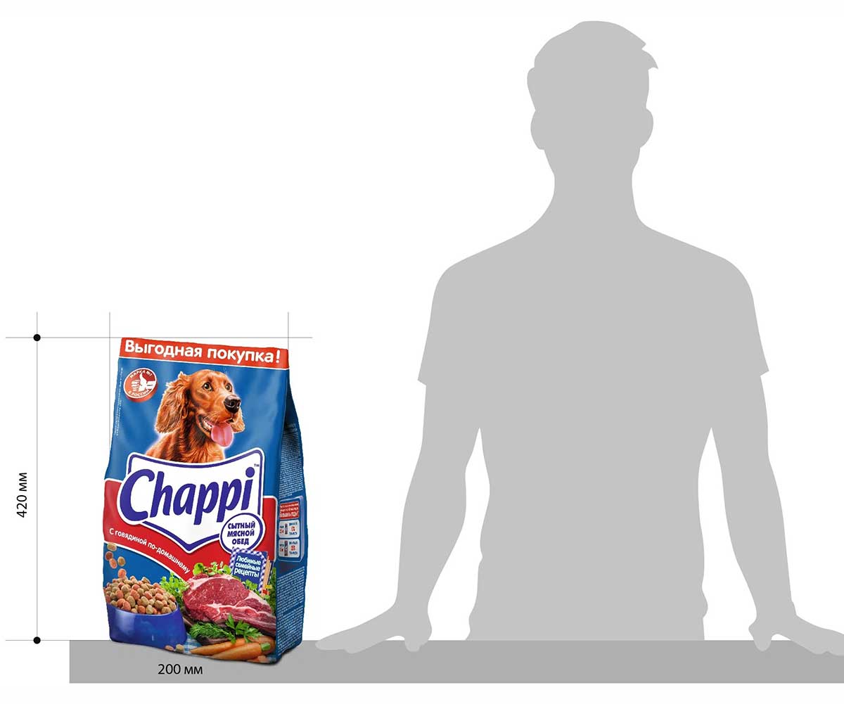 Сухой Корм Chappi (Чаппи) Для Собак Всех Пород Говядина По-Домашнему 2,5кг