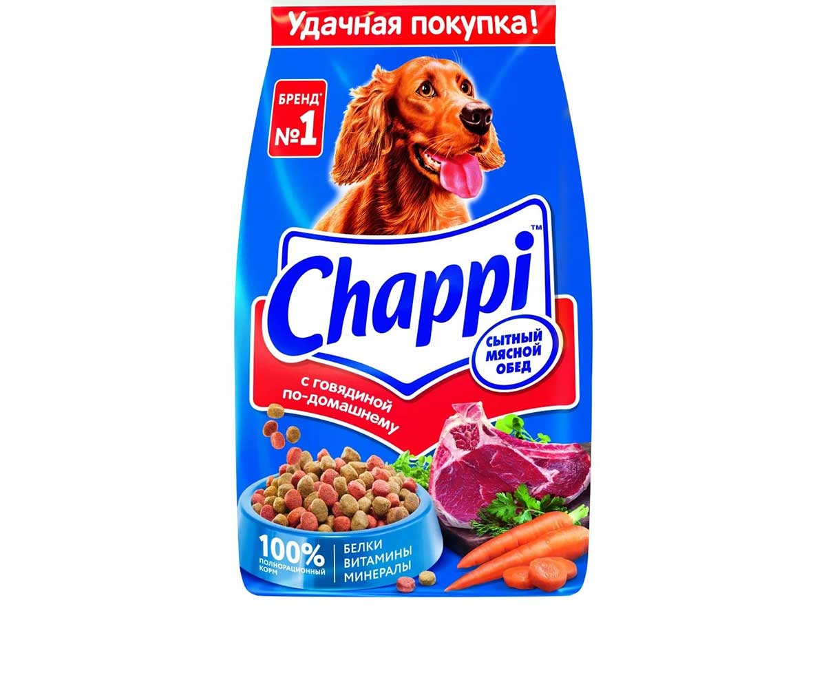 Сухой Корм Chappi (Чаппи) Для Собак Всех Пород Говядина По-Домашнему 2,5кг
