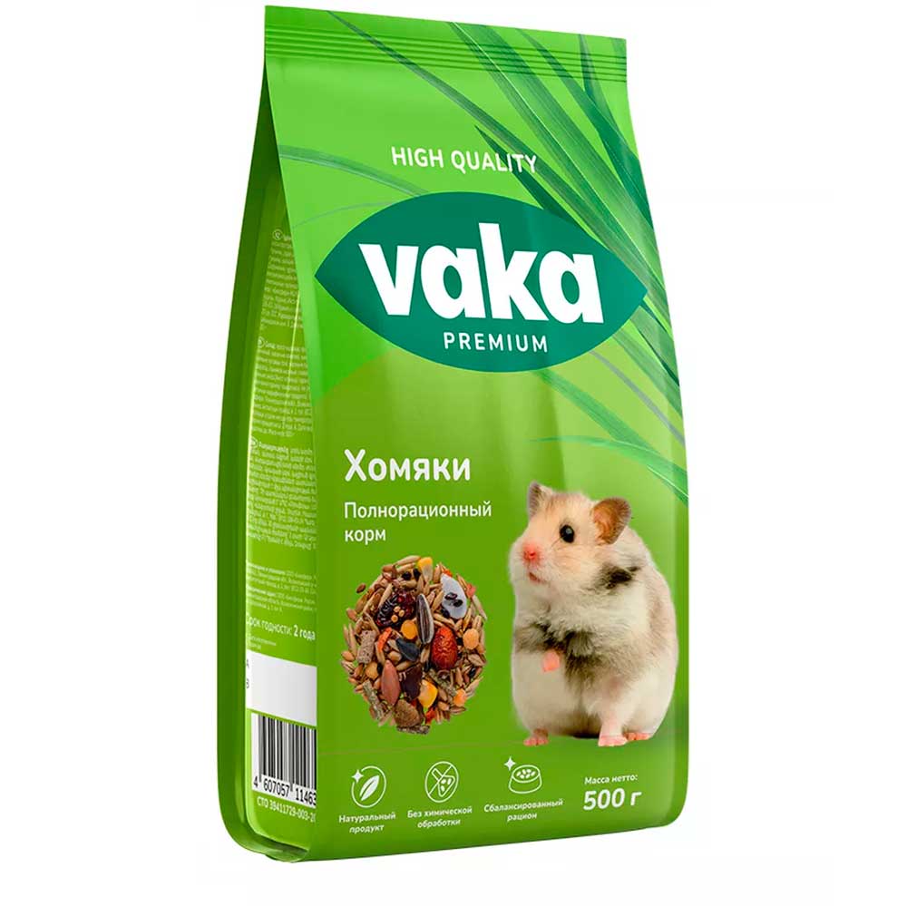 Корм Для Хомячков Вака High Quality (Хай Кволити) 500г