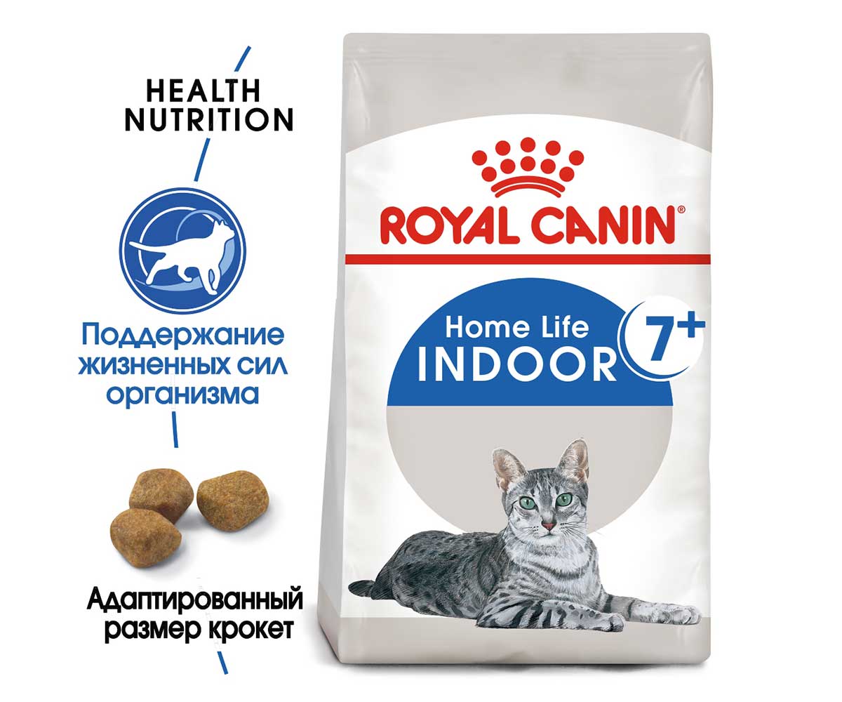 Сухой Корм Royal Canin (Роял Канин) Для Пожилых Домашних Кошек Старше 7 Лет Feline Health Nutrition Indoor +7 400г