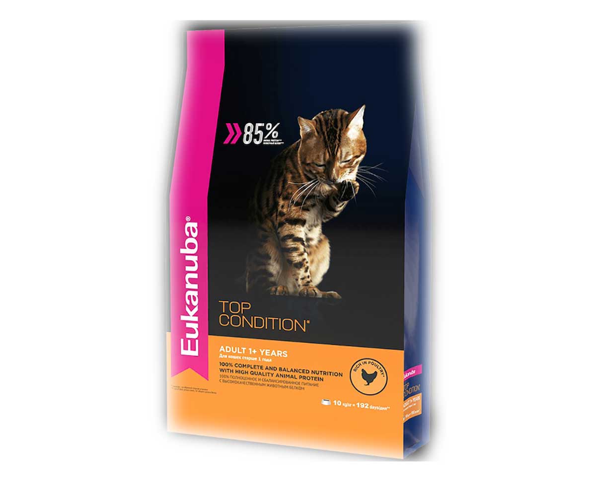 Сухой Корм Eukanuba (Эукануба) Для Кошек Курица Adult Top Condition Chicken 400г