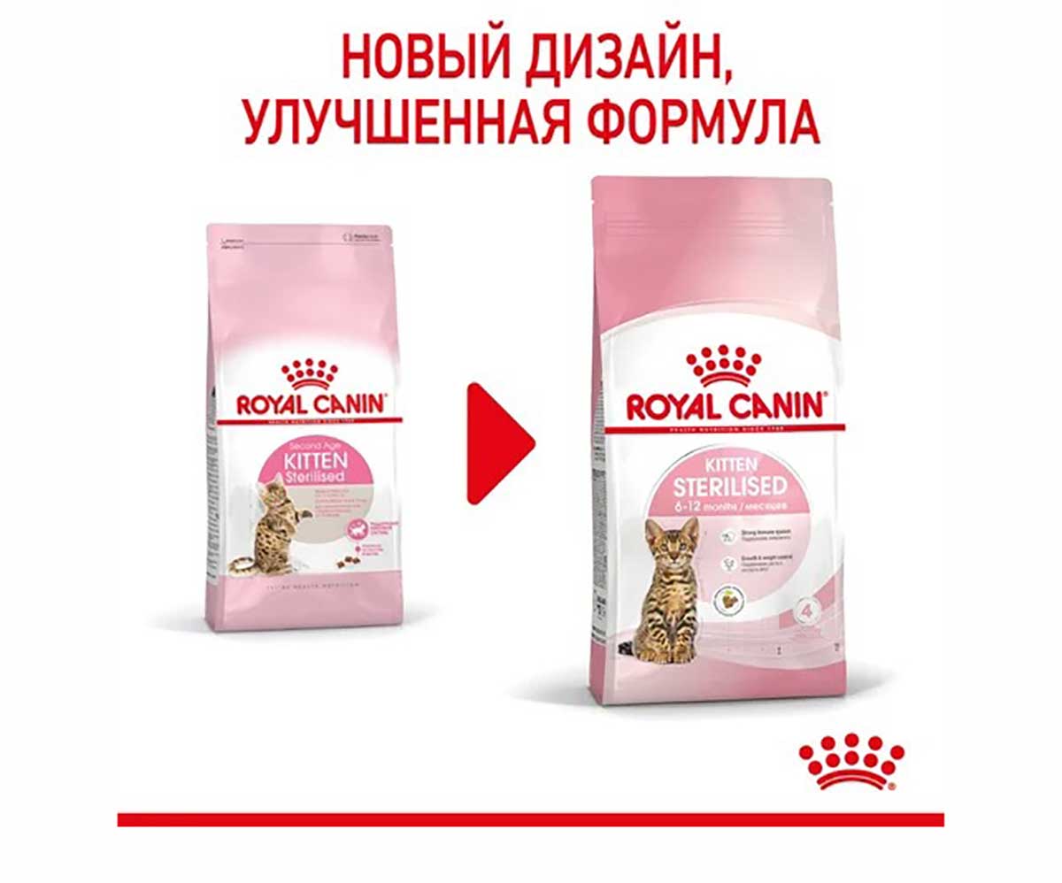 Сухой Корм Royal Canin (Роял Канин) Для Стерилизованных Котят Feline Health Nutrition Kitten Sterilised 400г