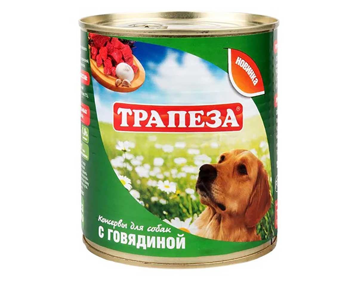 Консервы Трапеза Для Собак Всех Пород Говядина 750г (1*9)