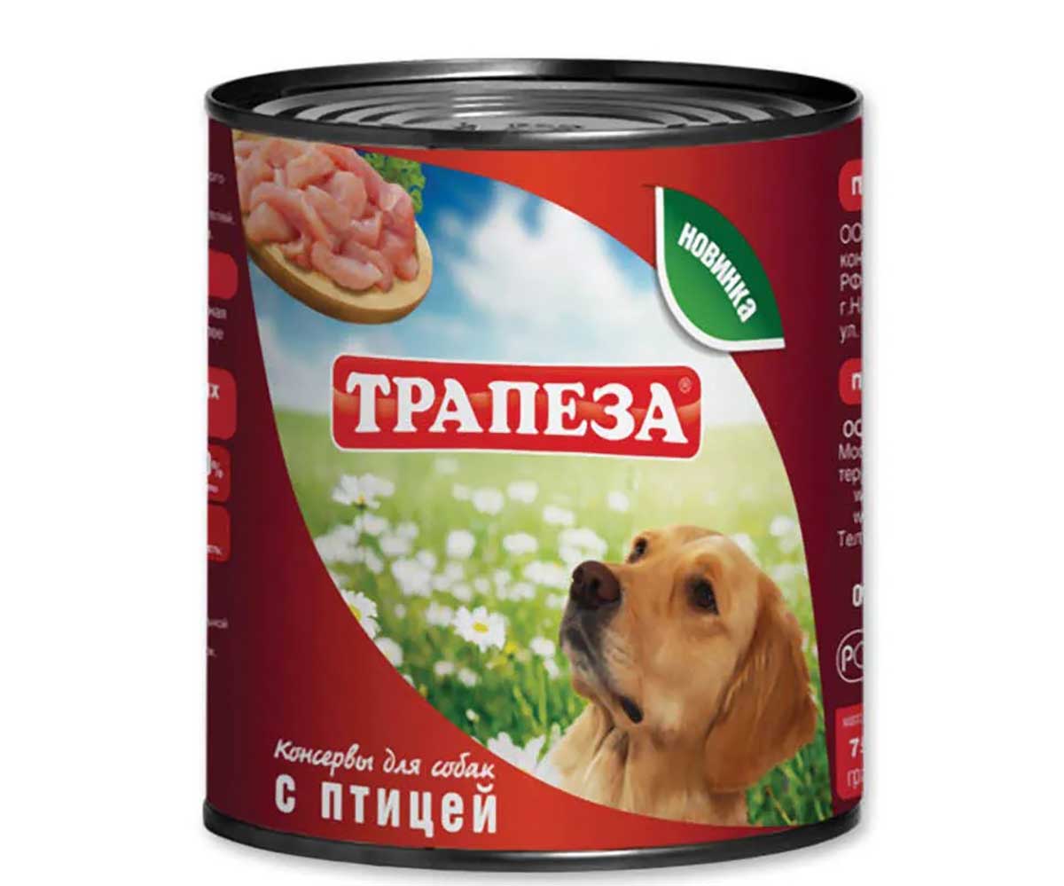 Консервы Трапеза Для Собак Всех Пород Птица 750г (1*9)