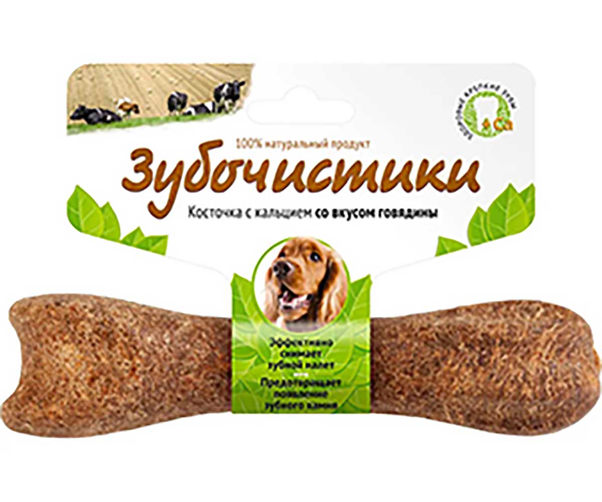 Косточка Для Собак Средних Пород Зубочистики Говядина 95г 1шт
