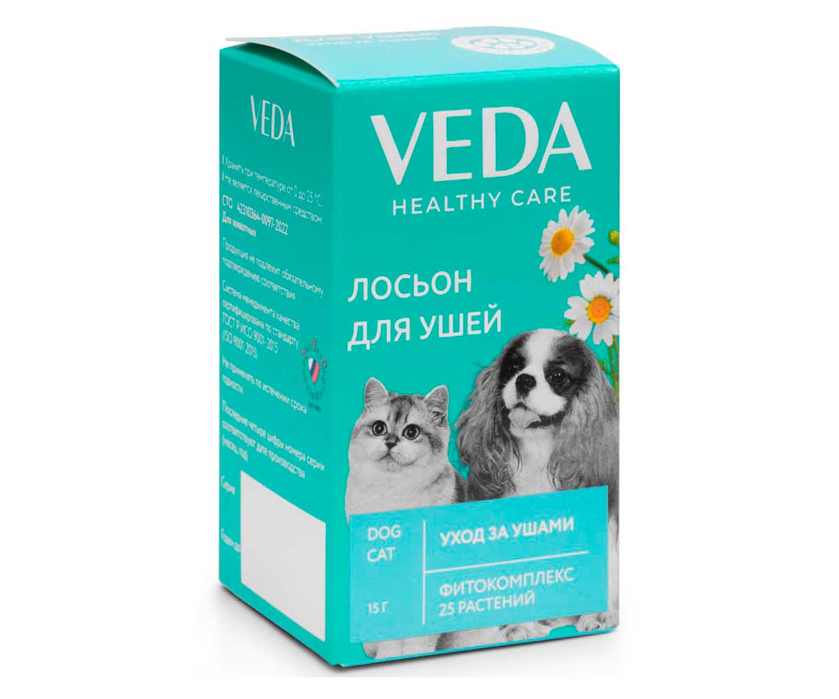 VEDA (Веда) Лосьон Для Ушей Для Кошек и Собак с Фитокомплексом  15г
