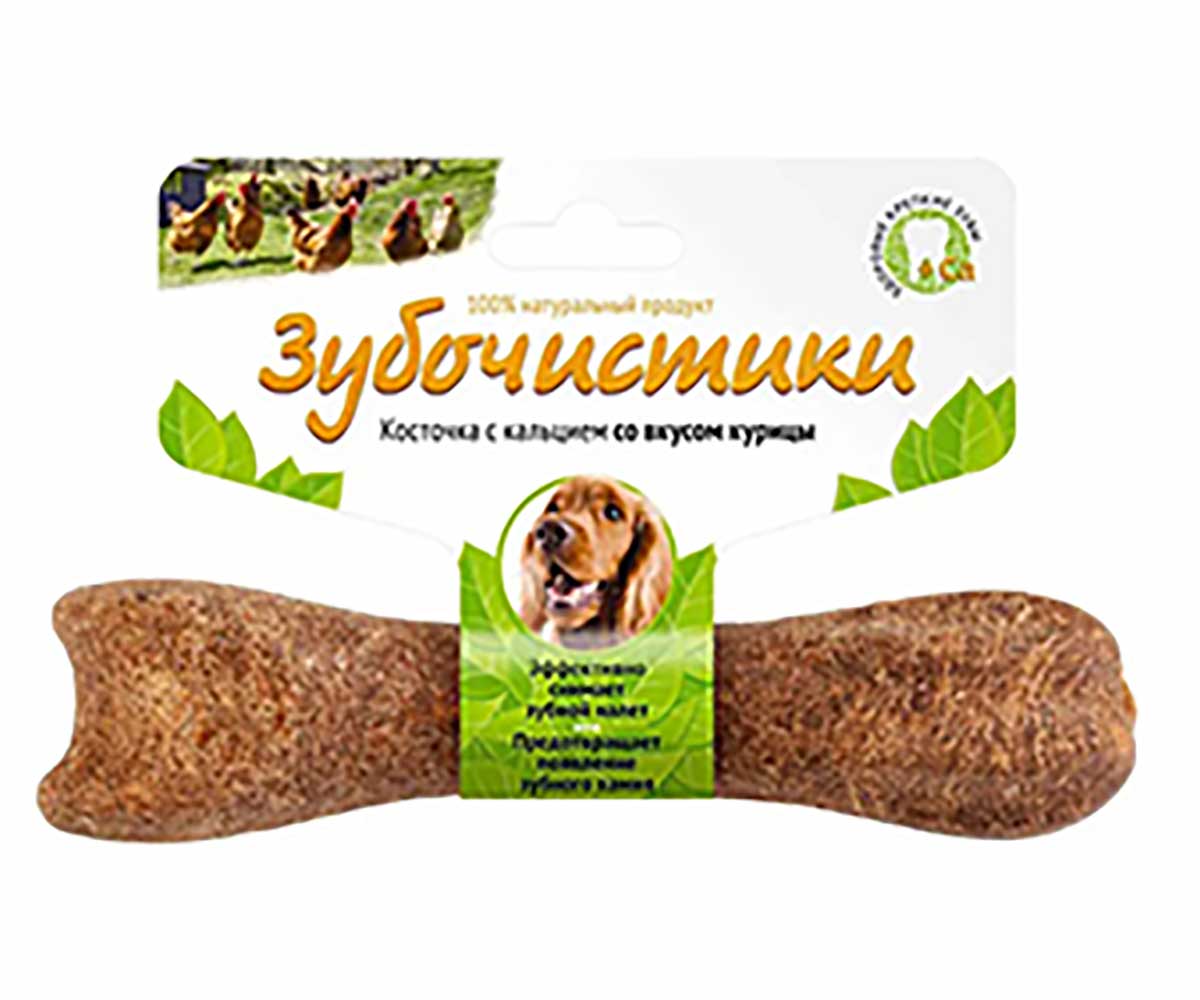 Косточка Для Собак Средних Пород Зубочистики Курица 95г 1шт