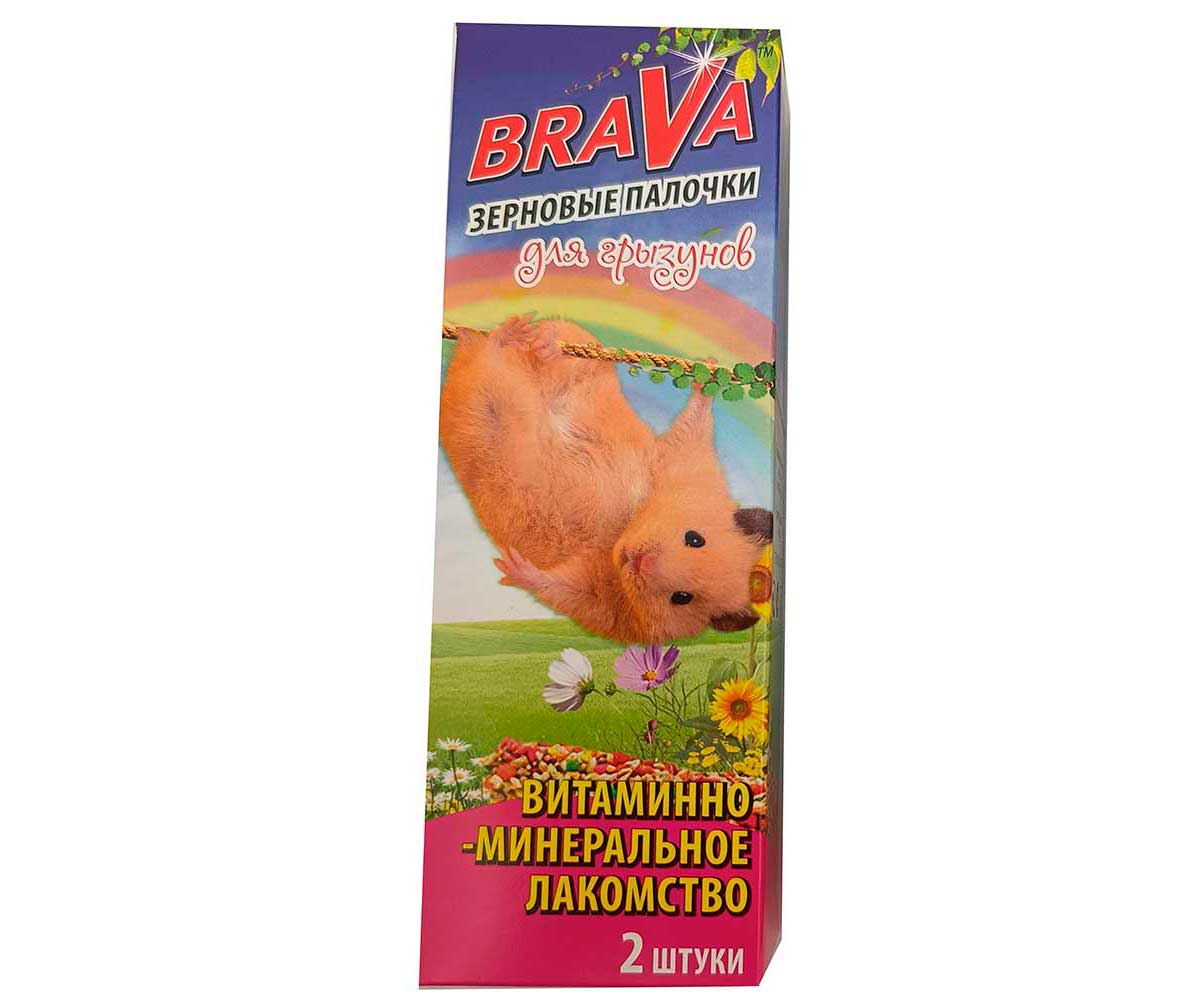 Brava (Брава) Лакомство Для Грызунов Палочки Витамины и Минералы 2шт (1*18)