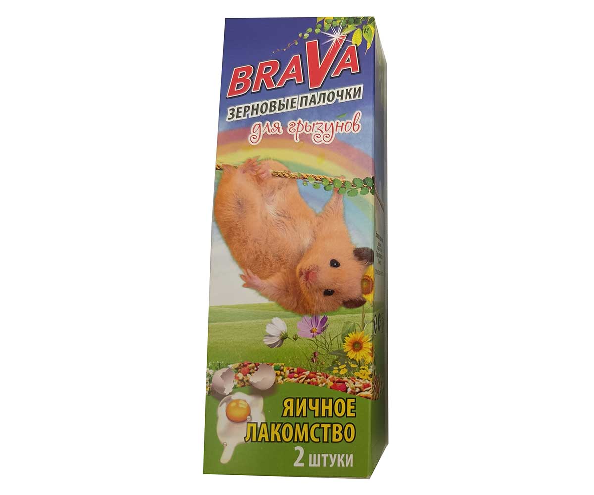 Brava (Брава) Лакомство Для Грызунов Палочки Яичные 2шт (1*18)