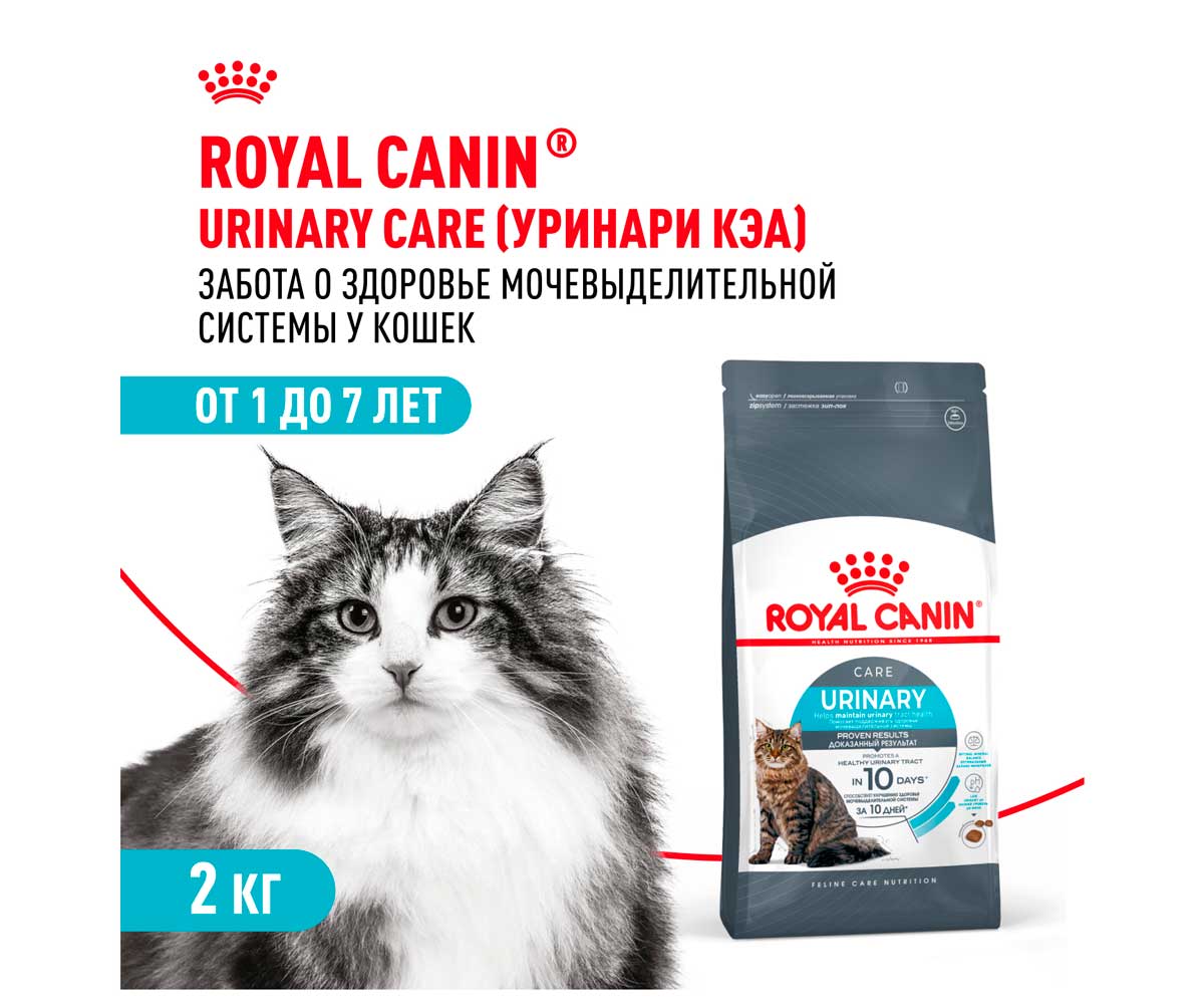 Сухой Корм Royal Canin (Роял Канин)  Для Кошек Для Профилактики МКБ Feline Care Nutrition Urinary Care 2кг