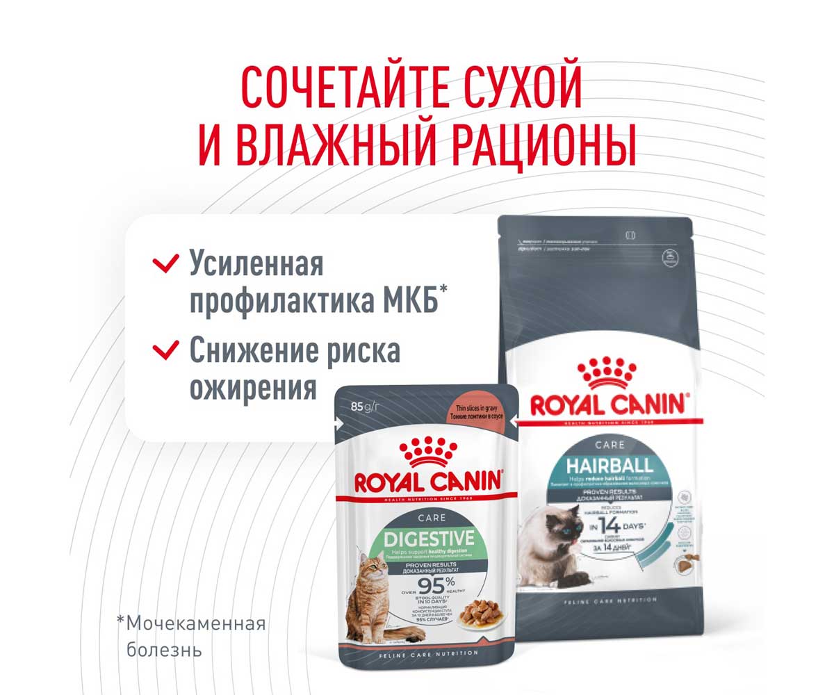 Сухой Корм Royal Canin (Роял Канин) Для Кошек Для Выведения Комочков Шерсти Из Желудка Feline Care Nutrition Intense Hairball 34 2кг