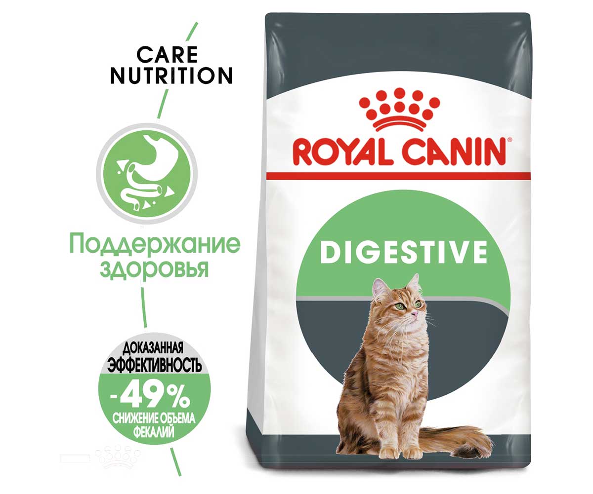 Сухой Корм Royal Canin (Роял Канин) Для Взрослых Кошек с Чувствительным Пищеварением (Диетический) Feline Care Nutrition Digestive Care 2 кг