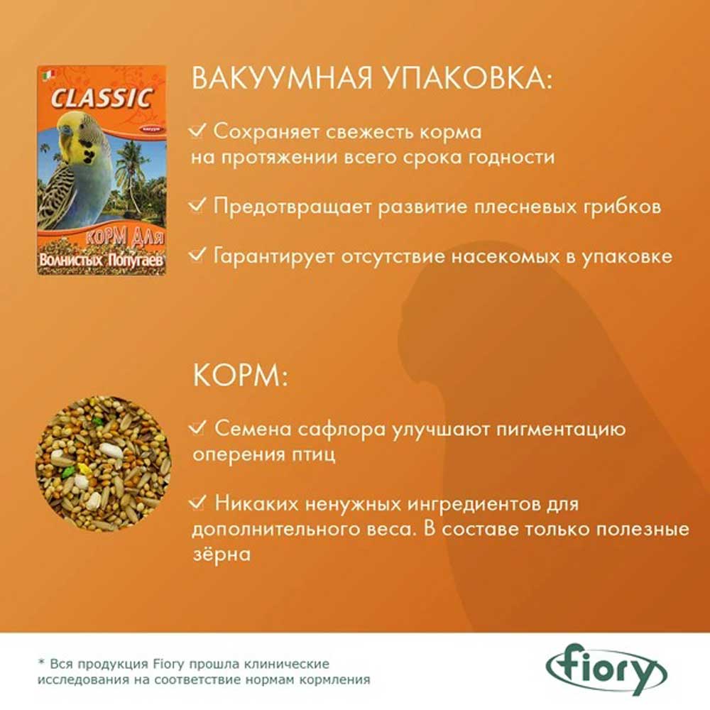 Корм Fiory (Фиори) Classic Для Волнистых Попугаев 400г