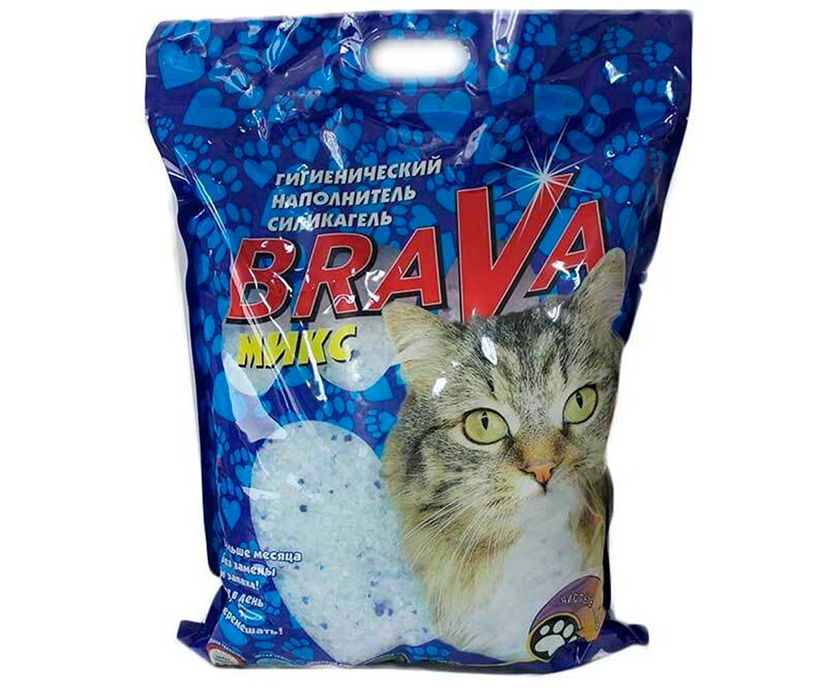 Наполнитель Для Кошачьего Туалета BRAVA (Брава) Микс Силикагель 10л (1*3)