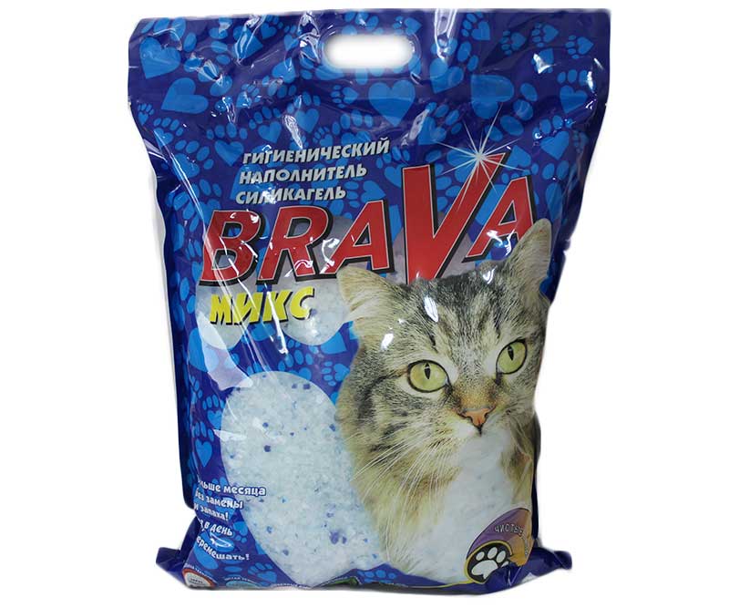 Наполнитель Для Кошачьего Туалета BRAVA (Брава) Микс Силикагель 10л (1*3)