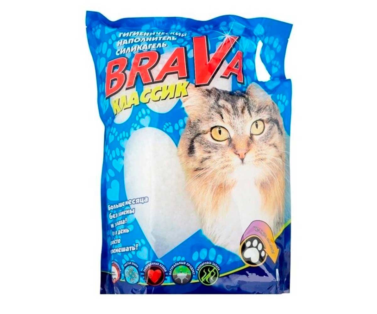 Наполнитель Для Кошачьего Туалета BRAVA (Брава) Классик Силикагель 10л (1*3)