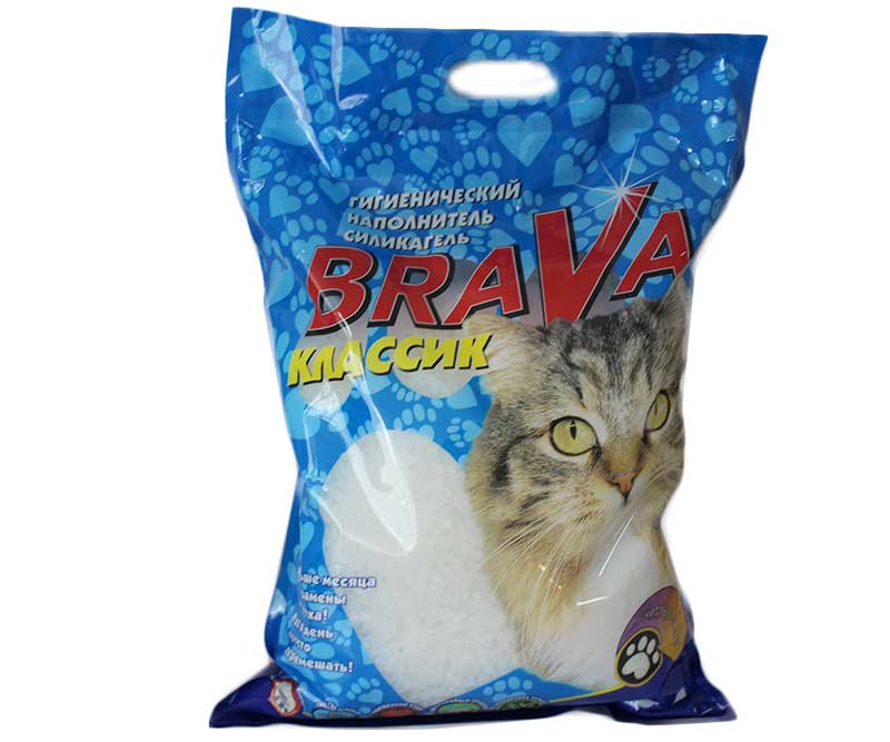 Наполнитель Для Кошачьего Туалета BRAVA (Брава) Классик Силикагель 10л (1*3)