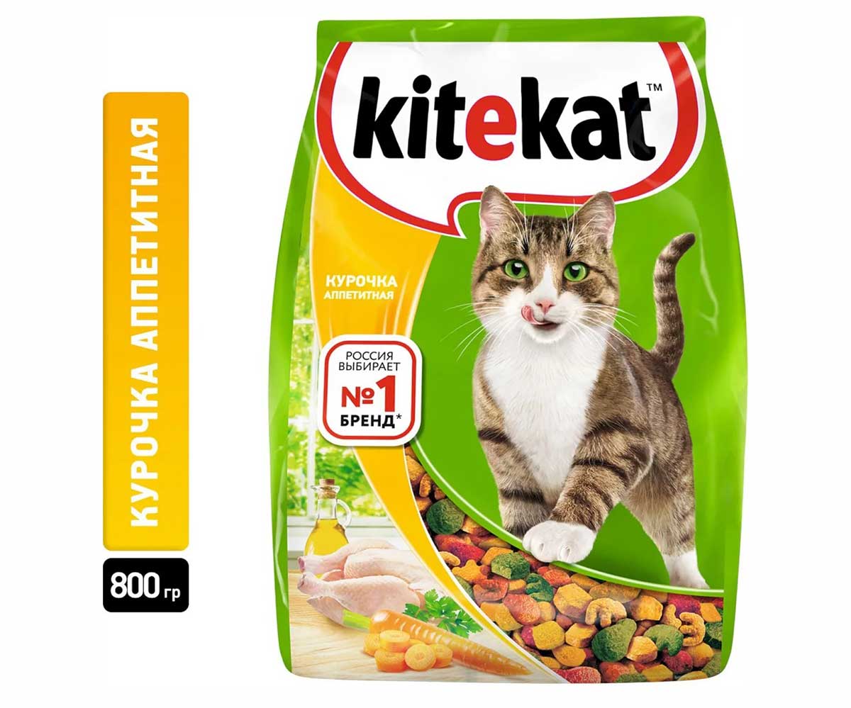 Сухой Корм Kitekat (Китекат) Для Кошек Курочка Аппетитная 800г (1*10)