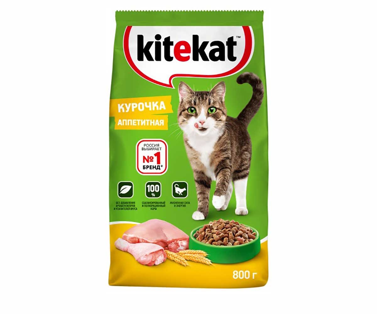 Сухой Корм Kitekat (Китекат) Для Кошек Курочка Аппетитная 800г (1*10)
