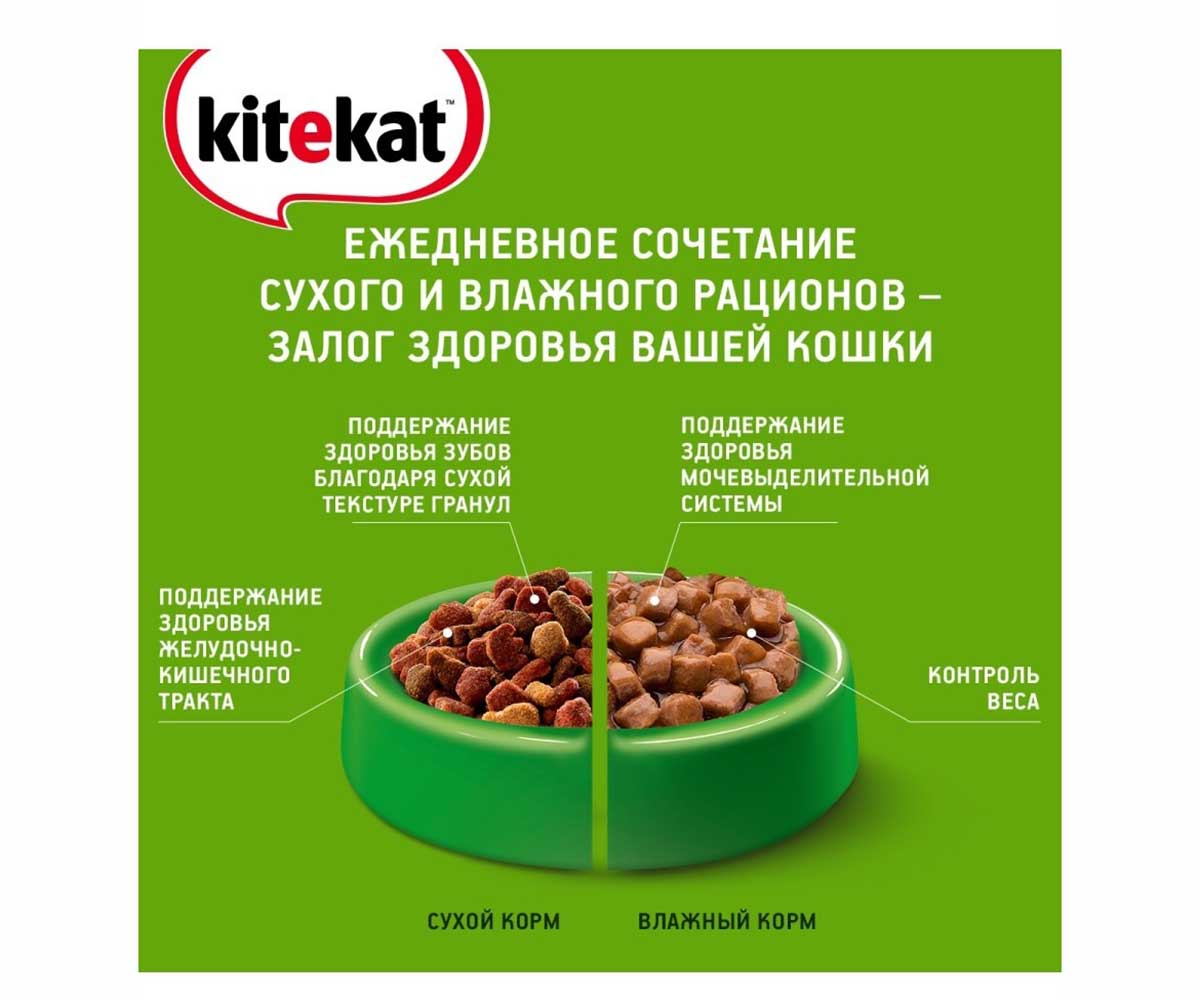 Сухой Корм Kitekat (Китекат) Для Кошек Улов Рыбака 15кг (1*1)