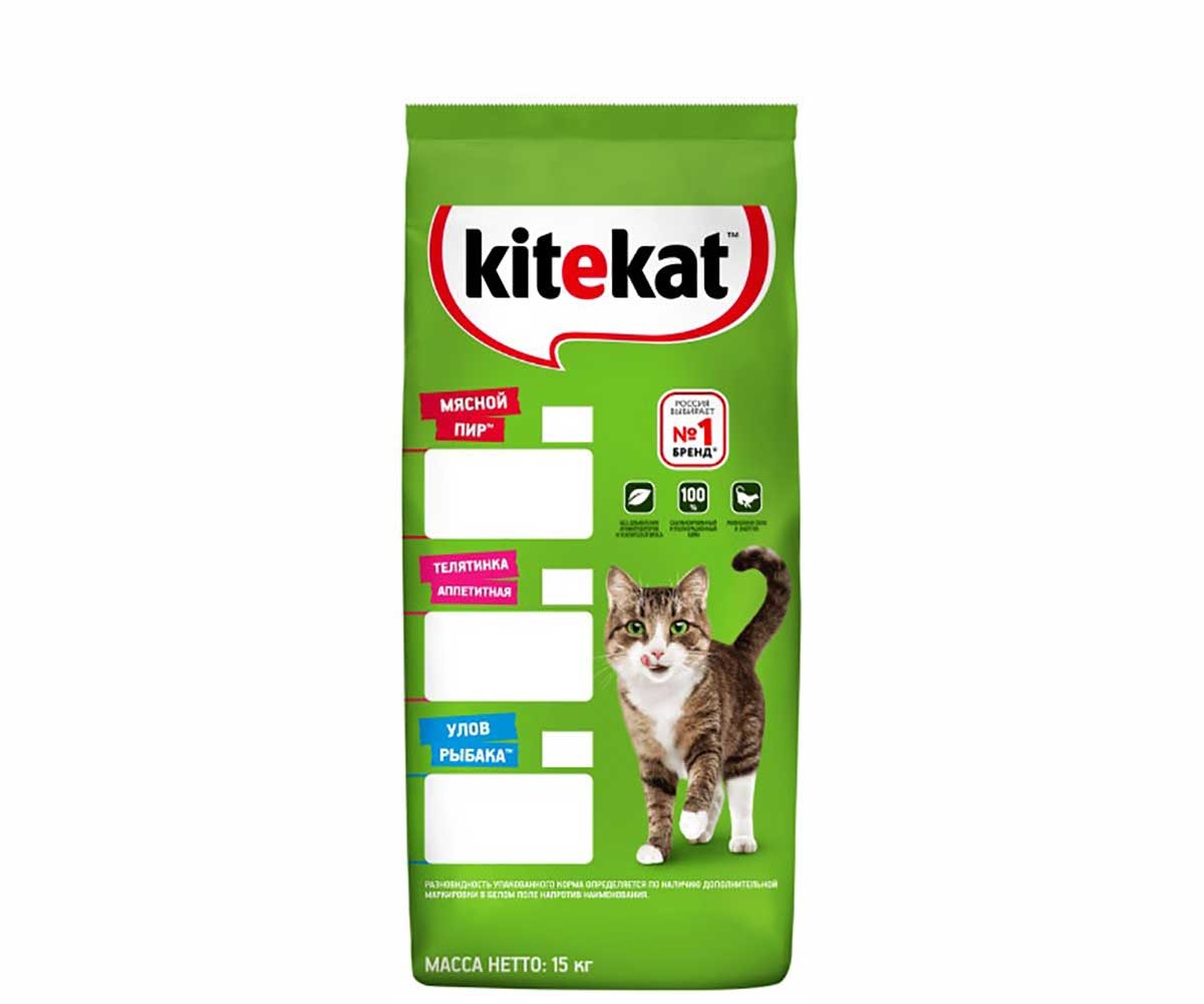 Сухой Корм Kitekat (Китекат) Для Кошек Улов Рыбака 15кг (1*1)