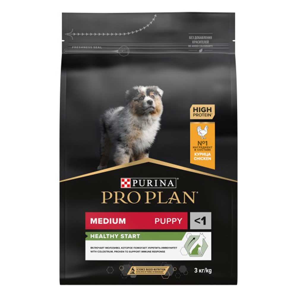 Сухой Корм Pro Plan (Проплан) Для Щенков Средних Пород Курица OPTI Start Medium Puppy 3кг (1*4)
