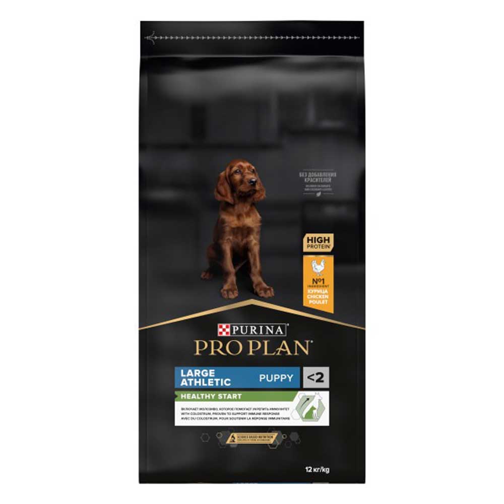 Сухой Корм ProPlan (Проплан) Large Puppy Athletic Для Щенков Крупных Пород с Атлетическим Телосложением Курица с Рисом 12кг