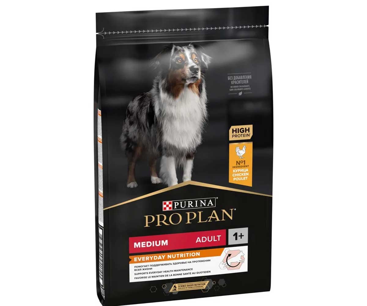 Сухой Корм Pro Plan (ПроПлан) Для Собак Средних Пород Курица Medium Adult 7кг (1*1)