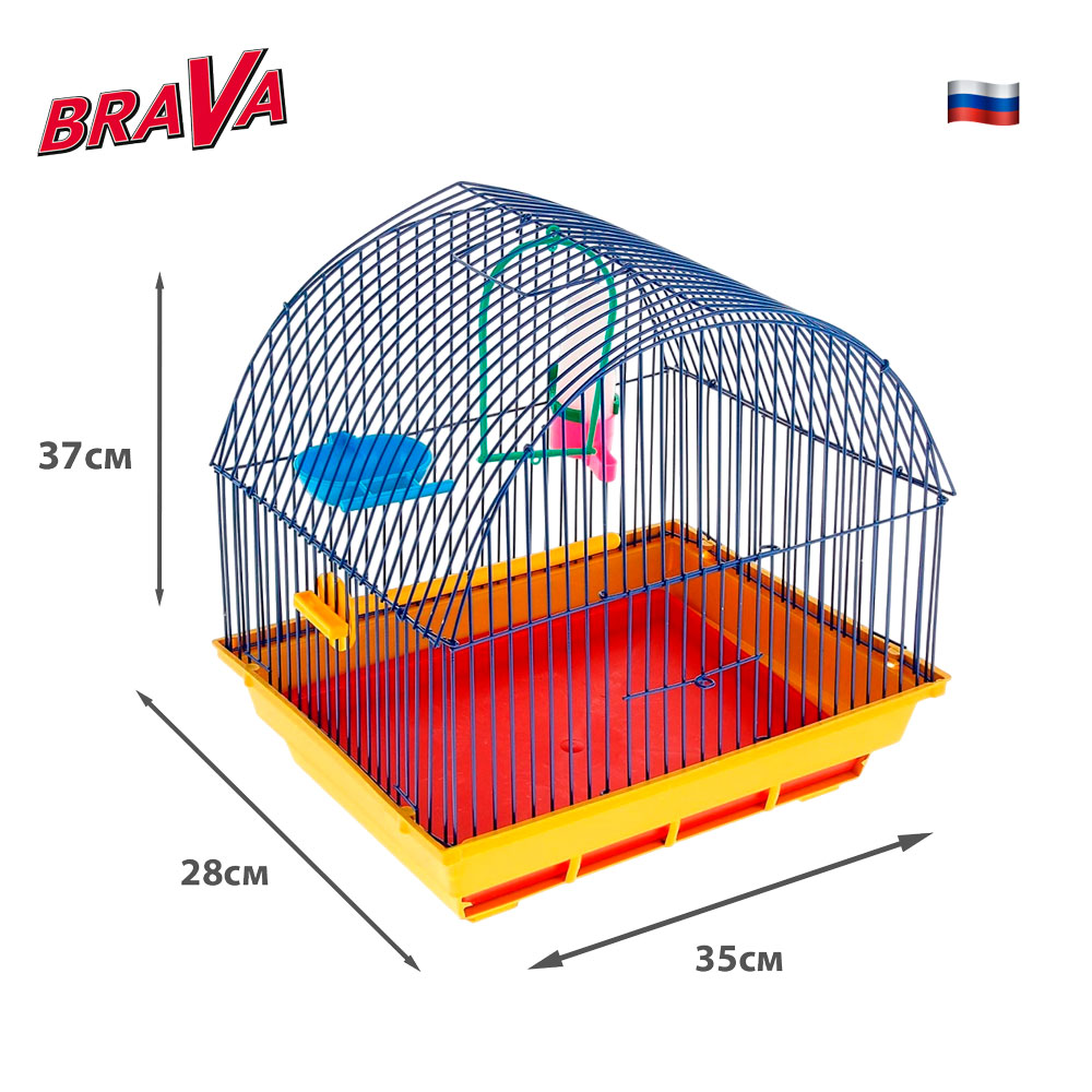 Клетка Для Птиц Brava (Брава) Малая Полукруглая Комплект 35*28*37см 420