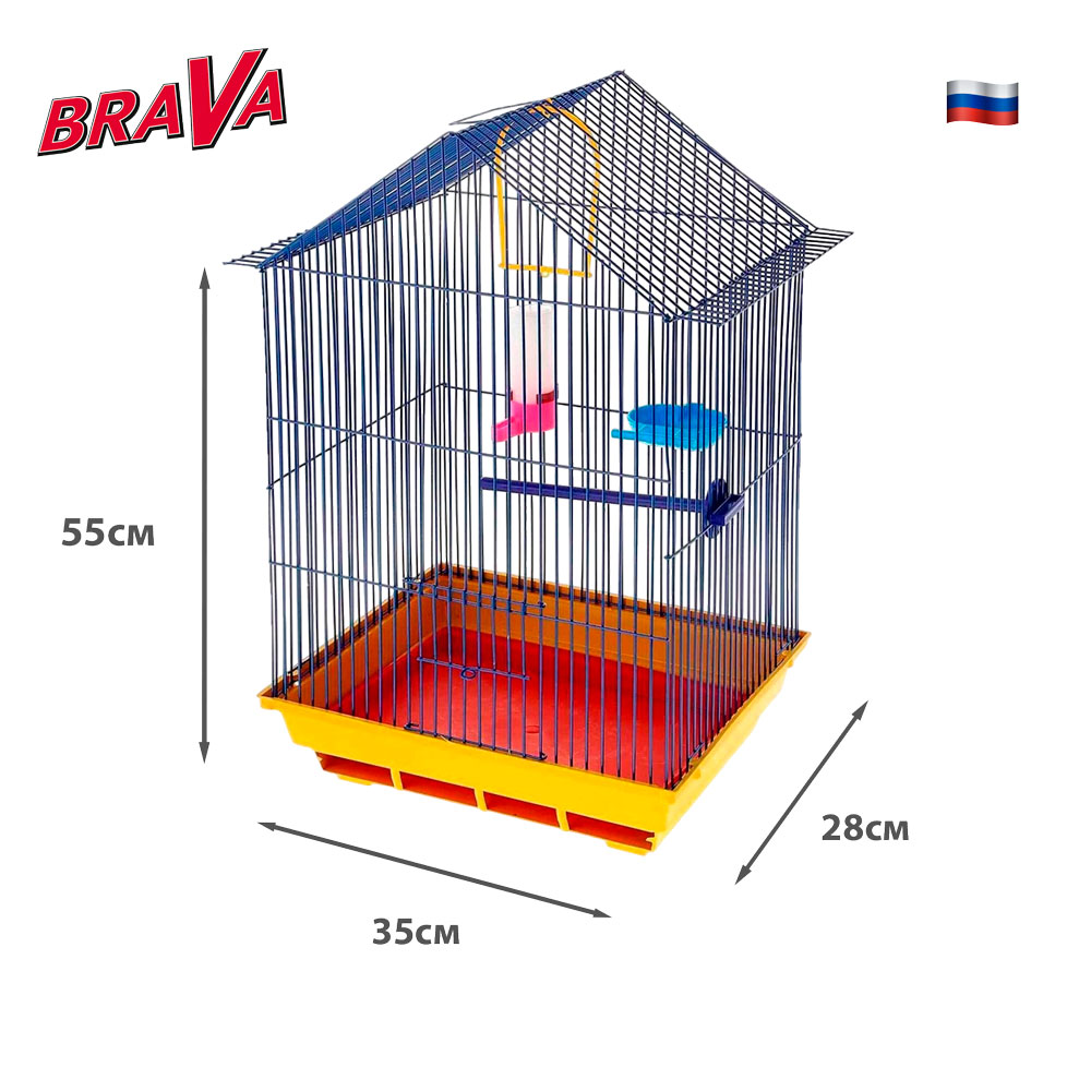 Клетка Для Птиц Brava (Брава) Большая Комплект 35*28*55см 430